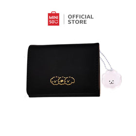 Miniso Dompet Wanita Tri-Fold Women's Wallet Dompet Pendek Lipat Tiga 7 Slot Kartu 1 Area Catatan Besar Kapasitas Besar