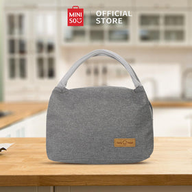 Miniso Tas Makan Siang Lunch Bag Kapasitas Besar Warna Solid Tas Makan Siang Terisolasi Tas Makan Siang