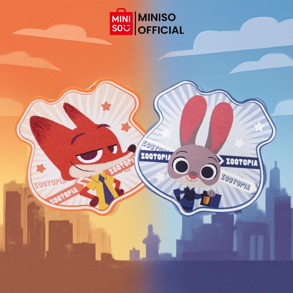 MINISO X Disney Zootopia Coaster – Alas Gelas Lucu, Tahan Air, Karakter Zootopia