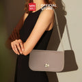 MINISO Tas Pundak Shoulder Bag Tas Selempang Tas Bahu Persegi Panjang Dengan Kunci Putar Tas Rantai Kapasitas Besar Wanita