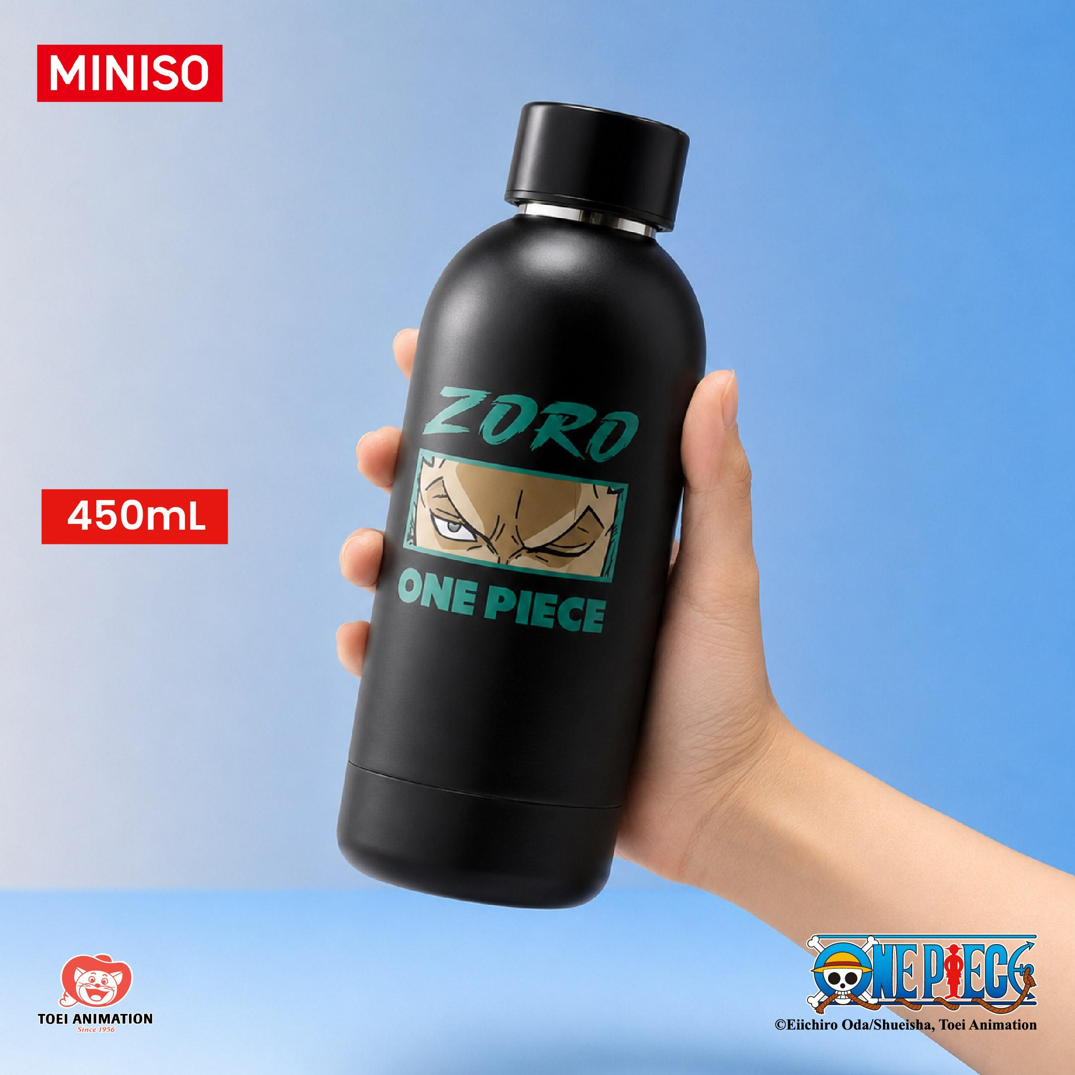 MINISO - One Piece Classic Retrospective Collection Insulated Bottle with Lanyard 450mL