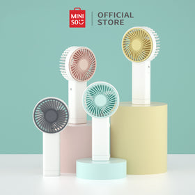 MINISO Kipas Mini Mini Fan 190mAh Dengan Lampu LED USB kipas Mini Genggam Mobile Fans