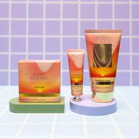 Parfum Paket 3pcs Set Parfum Wanita + Body Lotion + Hand Cream Cupid Love Blue Moon Secret Memories