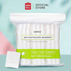 Miniso Soft Cotton Pads 180 Sheets Kapas Wajah Penghapus Makeup Toner Lembut 180 Lembar Multifungsi Remover