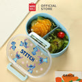 MINISO x Stitch Kotak Makan 650mL Bento Box Kotak Bekal Makan Siang Lunch Box Peralatan Silikon Kitchenware