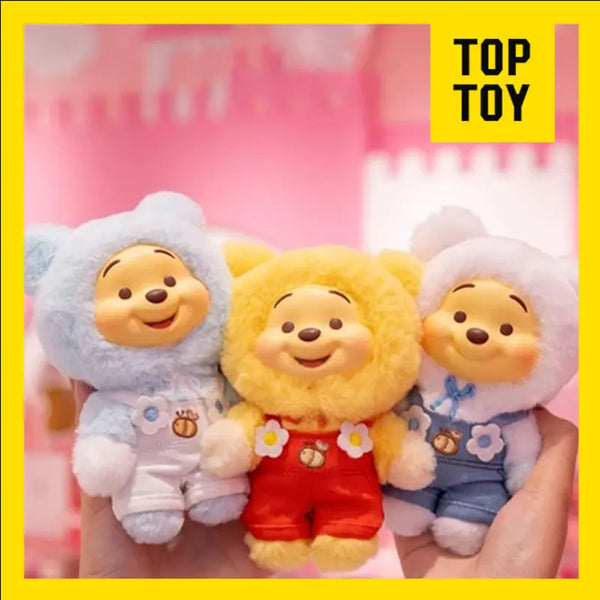 TOPTOY WINNIE THE POOH Candy Bear Series - Vinyl Plush blind box gantungan tas random set lucu imut
