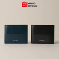 Miniso Embossed Men's Wallet Dompet Pria Lipat Dua Simple Dompet Cash