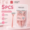 Miniso Alat Cukur Wanita (Paket 5) Pelumas Nyaman Ladies Shaver 3 Lapisan Razor Pisau Cukur