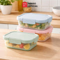 MINISO Macaron Series Food Container 900mL Kotak Makan Tempat Penyimpanan Makanan Aman Multifungsi Kotak Bekal Tempat Penyimpanan Kulkas