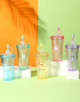 Miniso Sanrio Characters Botol Air Minum 420ml Aesthetic Tumbler Minum Botol Minum Unik Cantik Dengan Jerami