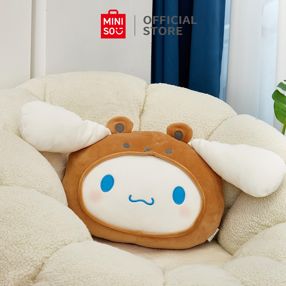 MINISO Sanrio Character Head-Shape Pillow – Cinnamoroll, Kuromi, My Melody, bantal bentuk kepala karakter lucu