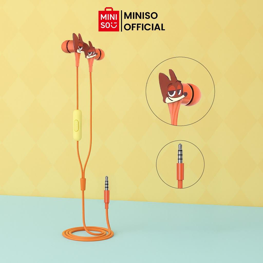MINISO X Disney Zootopia Collection Earphone 3.5mm – Model 17E08 | Earphone Karakter Zootopia