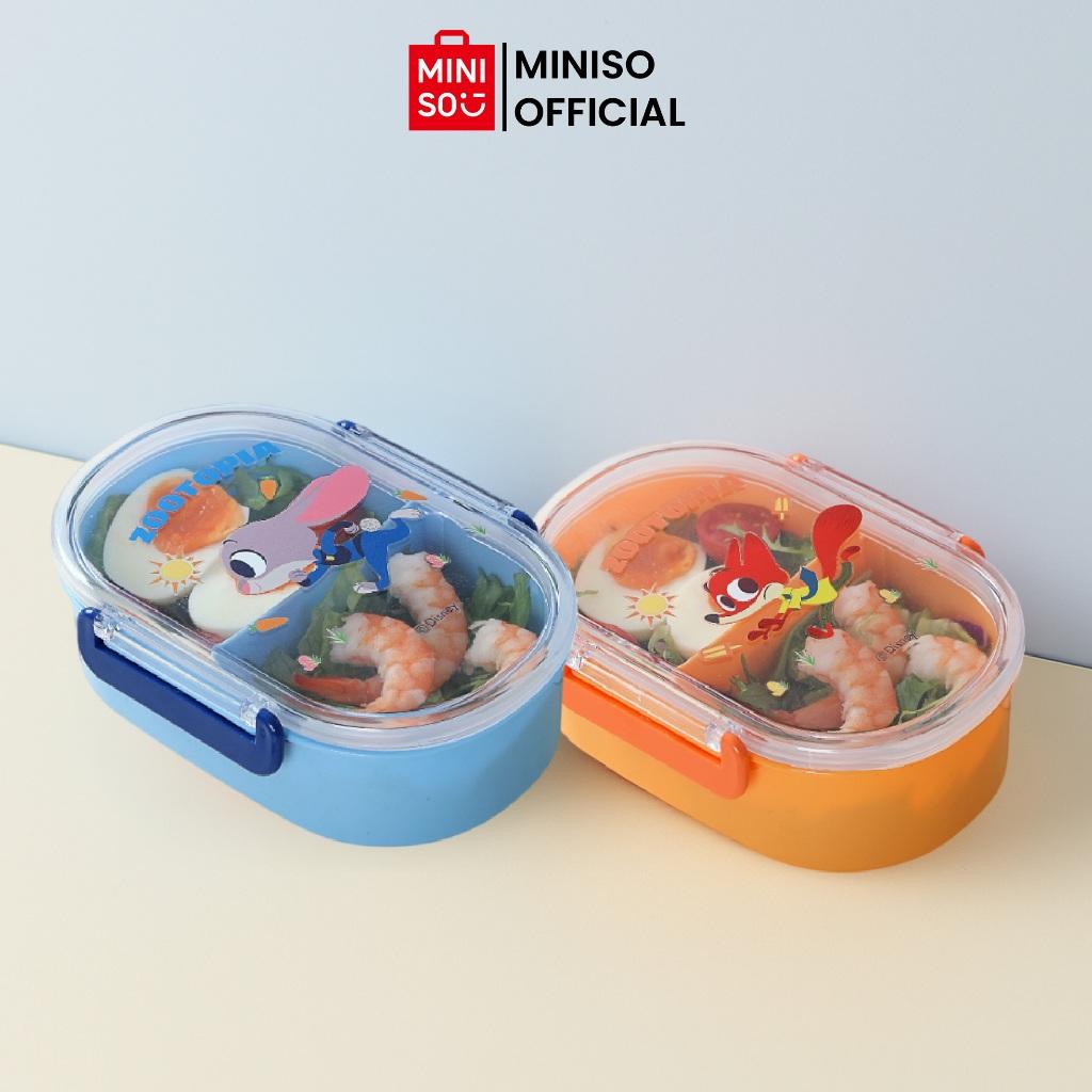MINISO X Disney Zootopia Lunch Box 650mL – Kotak Makan Anak & Dewasa dengan Sekat, Karakter Zootopia