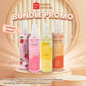 Miniso [BUNDLE] 4Pcs Body Mist 150ml Fragrance Body Spray Tahan Lama Natural Series Eau De Body Spray Parfum Pengharum Badan Unisex