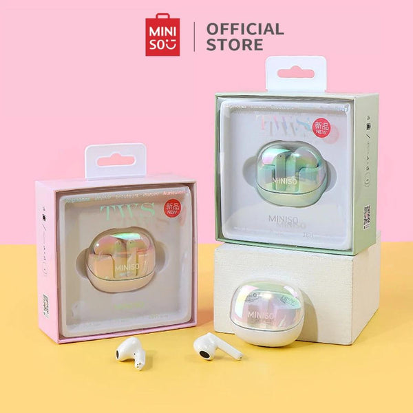 Miniso TWS Earphones Headphone Bluetooth Nirkabel Mermaid Series Kontrol Sentuh Ultra-long Battery Life Wireless Bluetooth Headset Earbuds