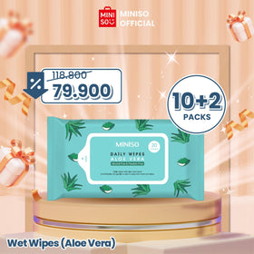 [BUNDLE] Miniso Daily Wipes Tisu Basah Wet Tissue Lembab 20lembar Tissue Wajah