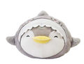 13in. Ocean Penguin Head-Shape Pillow(Gray Penman)