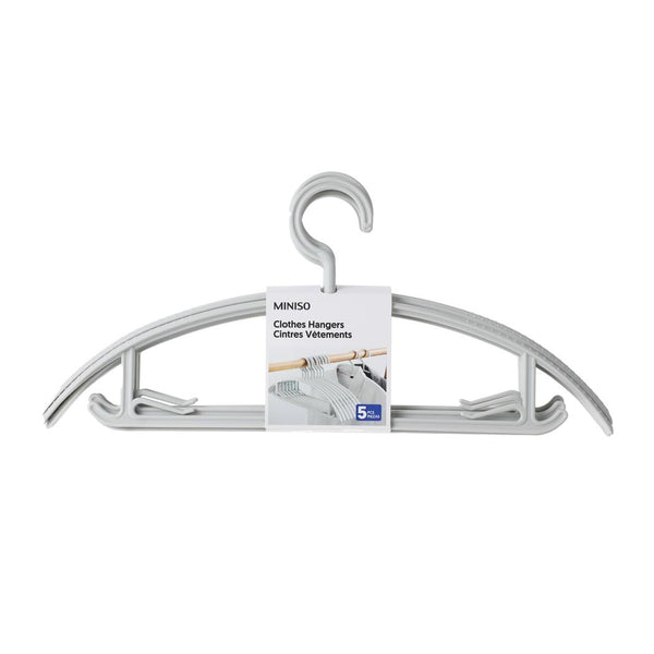 Miniso Hanger Baju Gantungan Baju Clothes Hangers Solid Color Plastic Henger Stand Hanger Gantungan Baju Estetik Isi 5pcs