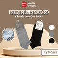 MINISO Kaos Kaki 6 Pasang Women and Men Ankle Socks Olahraga Nyaman Antibakteri Wanita Pria