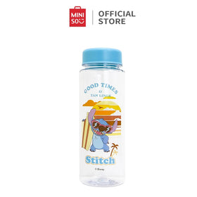 Miniso x Disney Stitch Collection Plastic Cool Water Bottle PET Cangkir Minum Kapasitas Besar Botol Minum Desktop 500ml