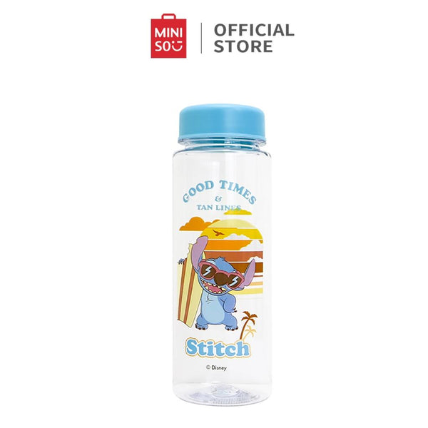 Miniso x Disney Stitch Collection Plastic Cool Water Bottle PET Cangkir Minum Kapasitas Besar Botol Minum Desktop 500ml