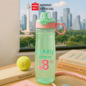 Miniso Barbie Collection Plastic Bottle with Handle & Straw 1000mL Tumblr Air Tumbler Barbie