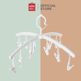 MINISO Hanger Jemuran Kaos Kaki Jemuran Baju Lipat Klip Portable Plastic Clips Gantungan