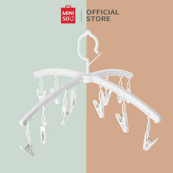 MINISO Hanger Jemuran Kaos Kaki Jemuran Baju Lipat Klip Portable Plastic Clips Gantungan