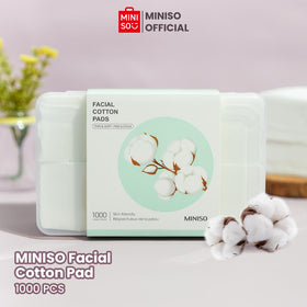 MINISO Facial Cotton Pad 1000pcs Kapas Tipis Pembersih Makeup Face Cleaning Kapas Kotak Kapas Pembersih Wajah Kapas Kecantikan