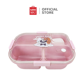 Miniso We Bare Bears Collection Kotak Makan Kotak Penyimpanan Makanan Siang Dessert Series Lunch Box Pakaian Makanan 1600mL