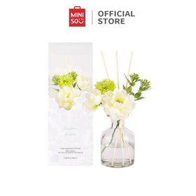 Miniso Penyebar Buluh Floral Series Reed Diffuser Dekorasi Bunga Berkah Dekorasi Rumah Wanginya Segar dan Tahan Lama 100ml