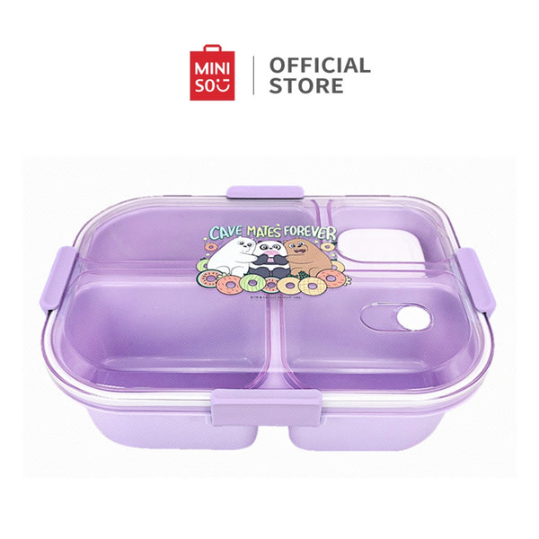 Miniso We Bare Bears Collection Kotak Makan Kotak Penyimpanan Makanan Siang Dessert Series Lunch Box Pakaian Makanan 1600mL