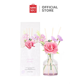 Miniso Penyebar Buluh Floral Series Reed Diffuser Dekorasi Bunga Berkah Dekorasi Rumah Wanginya Segar dan Tahan Lama 100ml