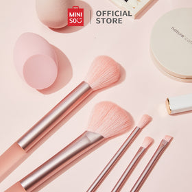 Miniso Kuas Rias & Spons Make up Brush Beauty Blender Rias Set Aksesori Riasan Mudah Dibawa Set Perjalanan Spons Kecantikan