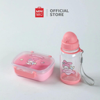 Miniso x Stitch My Melody Kuromi Lunch Box Bento Box & Water Bottle Set Kotak Kemasan Makanan Bahan Ramah Lingkungan