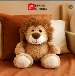 MINISO Make a Friend - 10in Lion Plush Toy Boneka singa lucu plush toy empuk gemas fluffy halus lembut hadiah anak