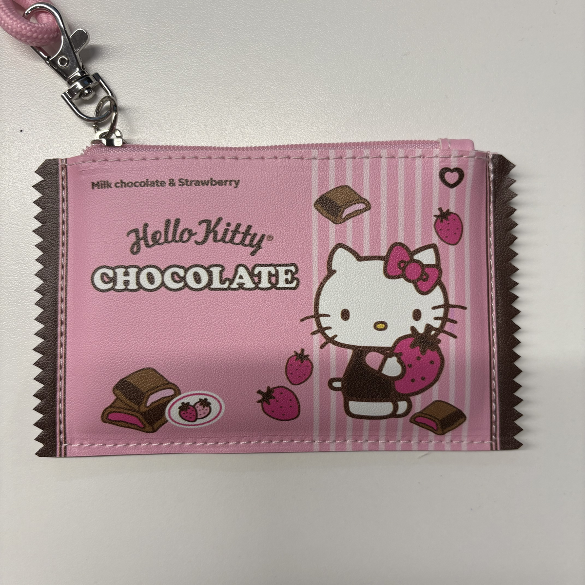 Miniso Hello Kitty Chocolate Series Neck Coin Purse Pink Pouch Koin Multifungsi