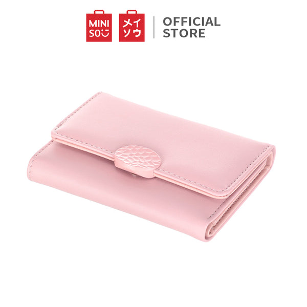 MINISO Dompet Wanita Pendek 3 Lipat Kecil Wallet Simple Elegant Lucu