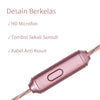 MINISO Earphone / Earbud In Ear / Headphone / Headset dengan Mic Answer Call Hp Lucu In Ear Kabel Gaming Android Suara Jernih Stereo Noise Cancelling Bass Metal Warna