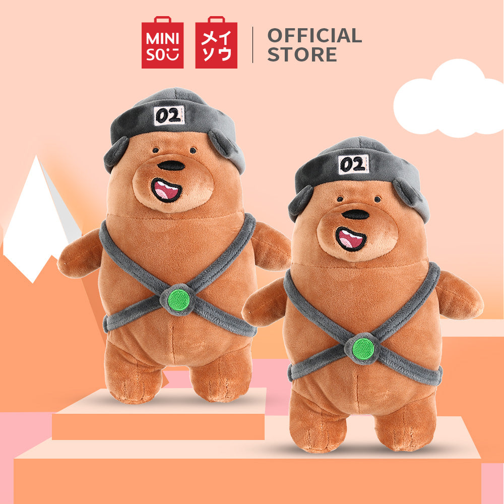 Miniso Offical We bare bears standing plush toy boneka anak mainan anak
