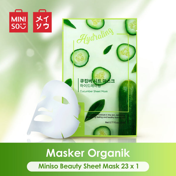 MINISO Masker Wajah Serum Sheet Mask Peel Off Nature Hydrate Face Mask Organik Wanita