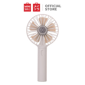 MINISO Kipas Angin USB Praktis yang Dapat Disesuaikan, Dapat Diisi Ulang dengan Sedikit Baling-Baling, Ringan, Tampilan Fashion, Baterai Isi Ulang