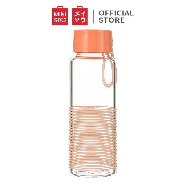 MINISO Botol Minum Air Kaca Borosilikat Tinggi Tempat Minum 350ml