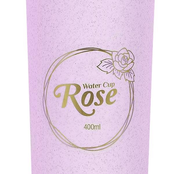 MINISO Tumbler Plastik Mawar Portable Kontainer Water Bottle air 400ml 14oz