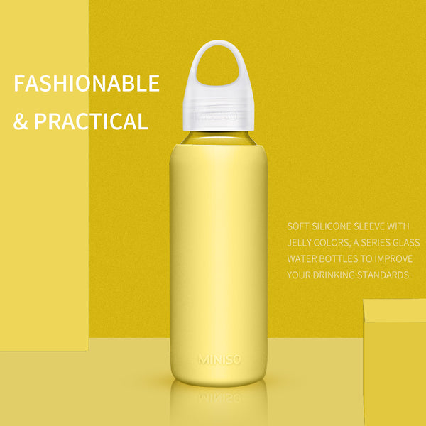Miniso Botol Minum Kaca 300ml Glass Water Bottl, Gelas Air Botol Minum