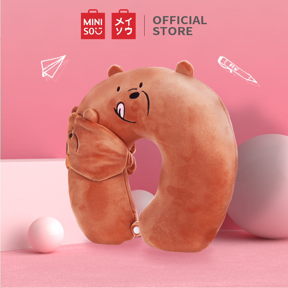 MINISO We Bare Bears Bantal Leher Tidur Bantal Sandar