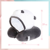 MINISO Bantal Leher Hoodie Lucu U-shaped Neck Pillow Cute Travel Pesawat Karakter Hewan Beruang Imut