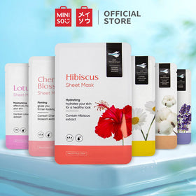 MINISO Masker Wajah Serum Sheet Mask Peel Off Nature Hydrate Face Mask Organik Wanita