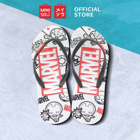 MINISO Marvel Sandal Jepit Wanita Sandal Karet Santai untuk Rumah Mandi Spiderman