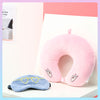 MINISO Bantal Leher Dengan Penutup Mata Eye Mask U Pillow 2 in 1